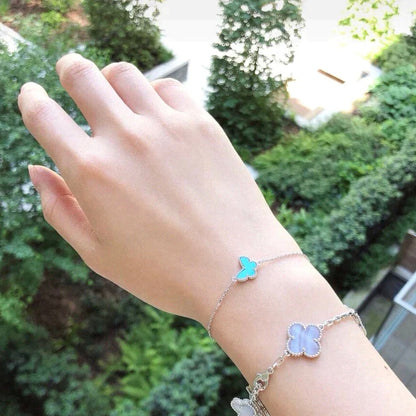 [Marin-Jewelry]BUTTERFLY TURQUOISE BUTTERFLY BRACELET SILVER