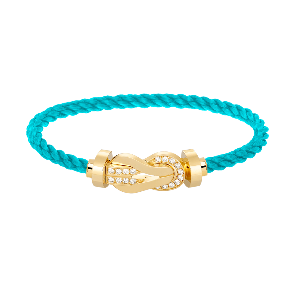 [Marin-Jewelry]CHANCE LARGE 8 FIGURE BUCKLE HALF DIAMOND BRACELET GOLD