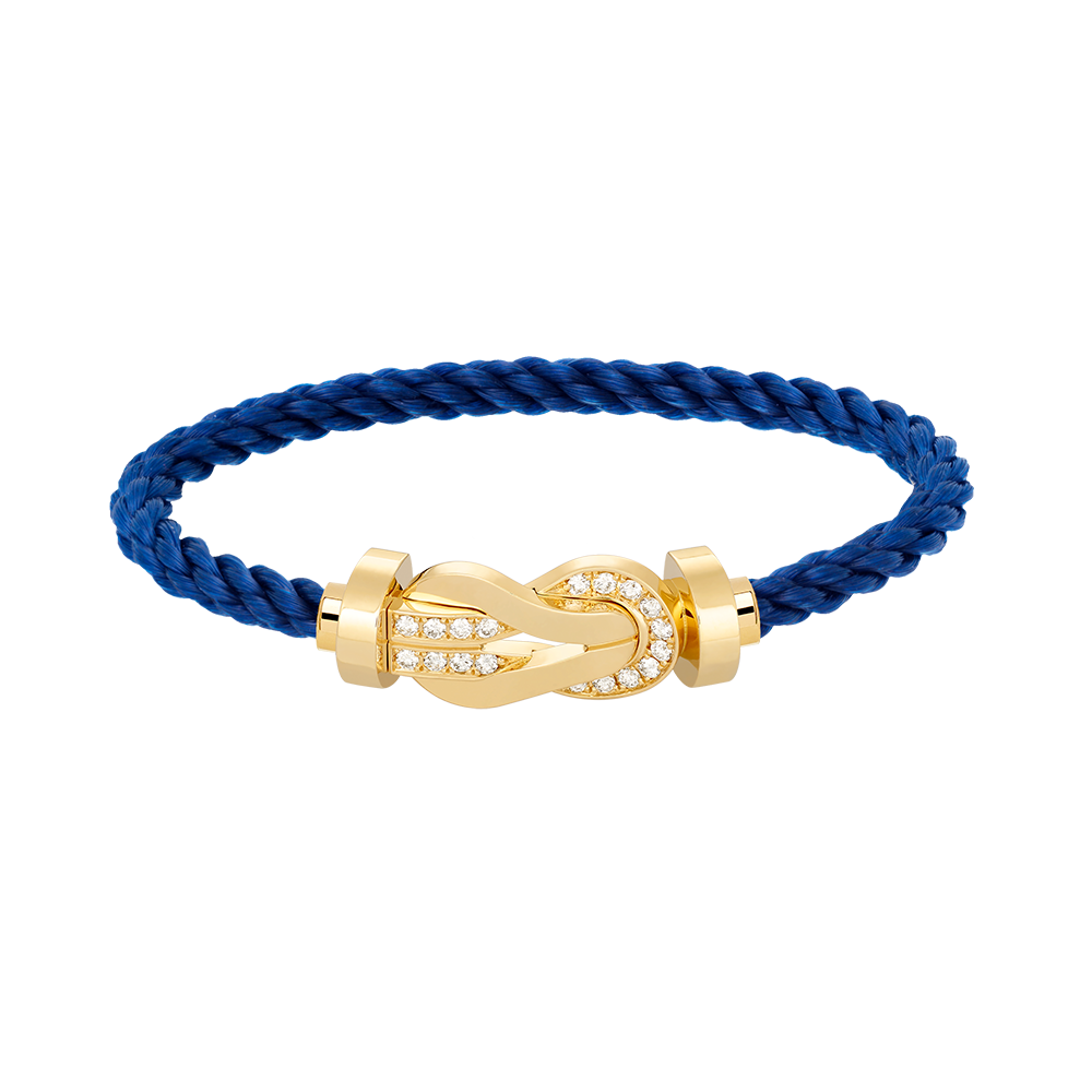 [Marin-Jewelry]CHANCE LARGE 8 FIGURE BUCKLE HALF DIAMOND BRACELET GOLD