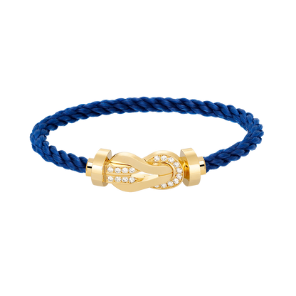 [Marin-Jewelry]CHANCE LARGE 8 FIGURE BUCKLE HALF DIAMOND BRACELET GOLD