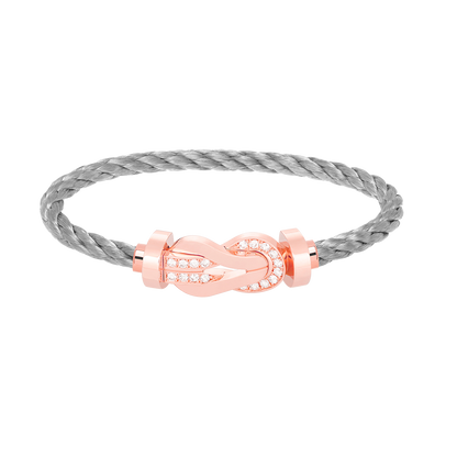 [Marin-Jewelry]CHANCE LARGE 8 FIGURE BUCKLE HALF DIAMOND BRACELET Marin-Jewelry GOLD