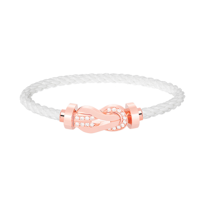 [Marin-Jewelry]CHANCE LARGE 8 FIGURE BUCKLE HALF DIAMOND BRACELET Marin-Jewelry GOLD