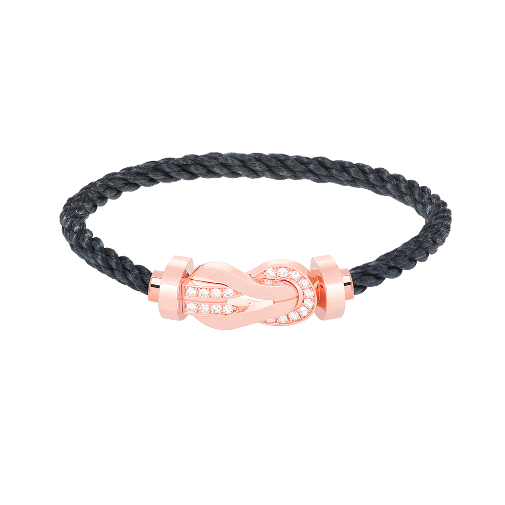 [Marin-Jewelry]CHANCE LARGE 8 FIGURE BUCKLE HALF DIAMOND BRACELET Marin-Jewelry GOLD