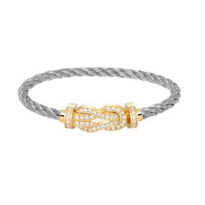 [Marin-Jewelry]CHANCE LARGE 8 FIGURE BUCKLE FULLDIAMOND BRACELET GOLD