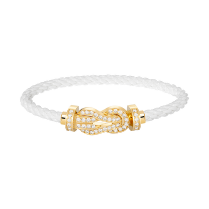 [Marin-Jewelry]CHANCE LARGE 8 FIGURE BUCKLE FULLDIAMOND BRACELET GOLD