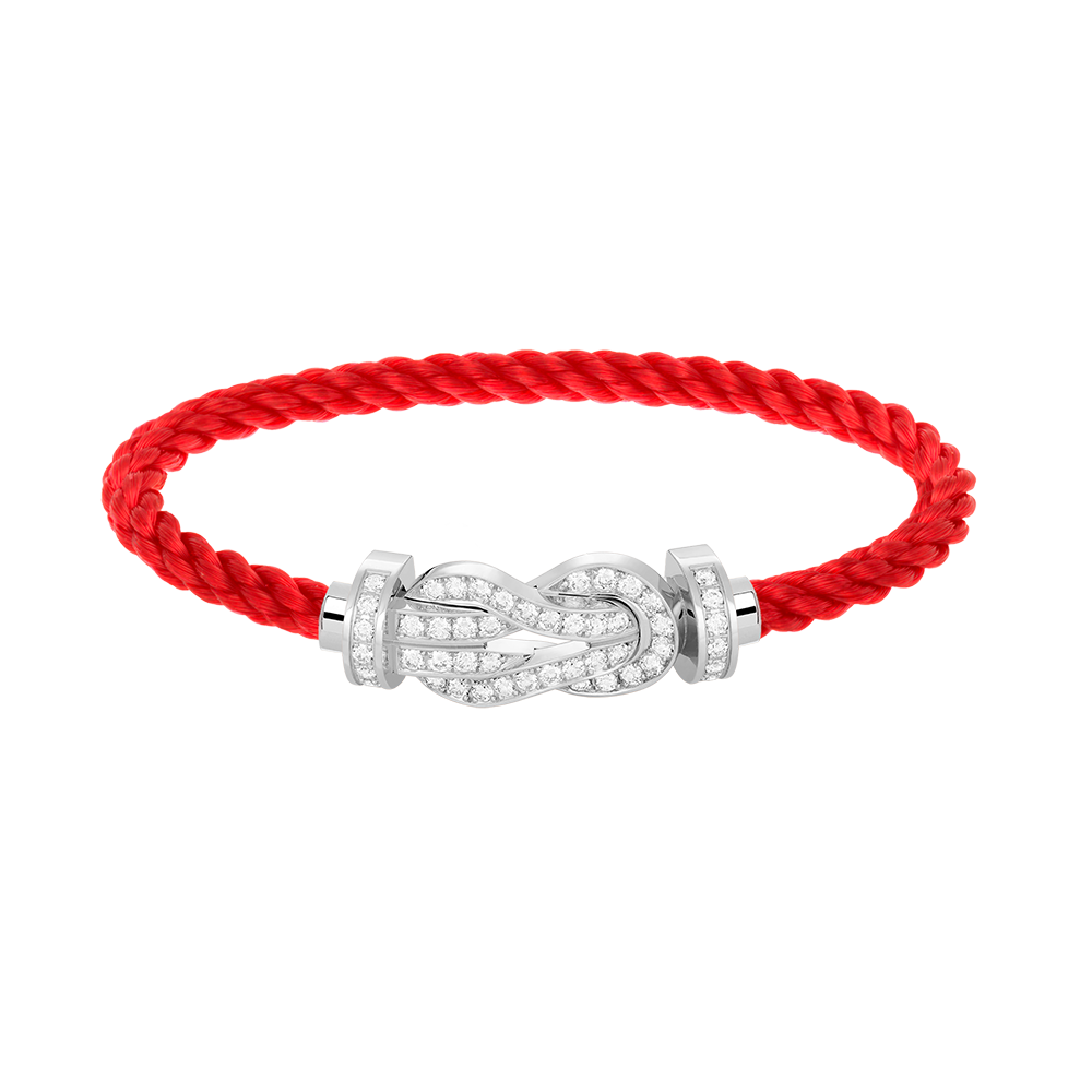 [Marin-Jewelry]CHANCE LARGE 8 FIGURE BUCKLE FULL DIAMOND BRACELET SILVER