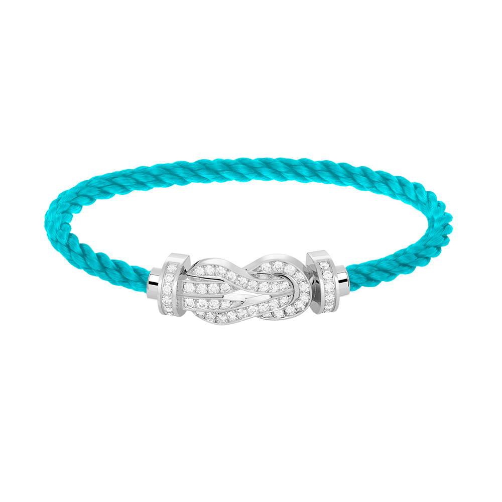 [Marin-Jewelry]CHANCE LARGE 8 FIGURE BUCKLE FULL DIAMOND BRACELET SILVER