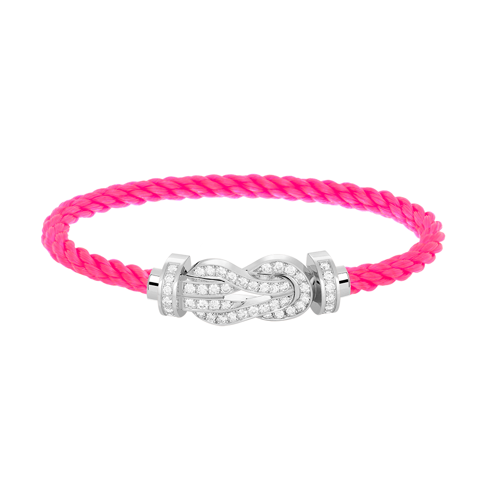 [Marin-Jewelry]CHANCE LARGE 8 FIGURE BUCKLE FULL DIAMOND BRACELET SILVER