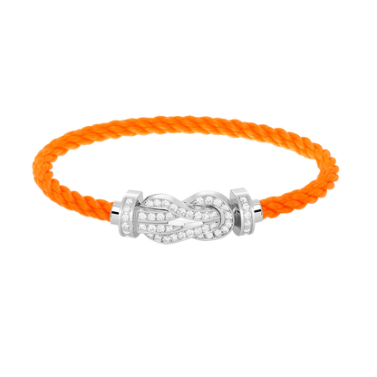 [Marin-Jewelry]CHANCE LARGE 8 FIGURE BUCKLE FULL DIAMOND BRACELET SILVER