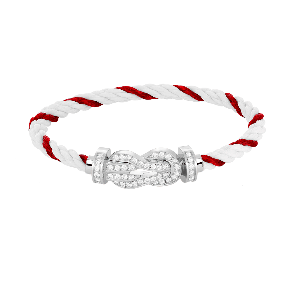 [Marin-Jewelry]CHANCE LARGE 8 FIGURE BUCKLE FULL DIAMOND BRACELET SILVER
