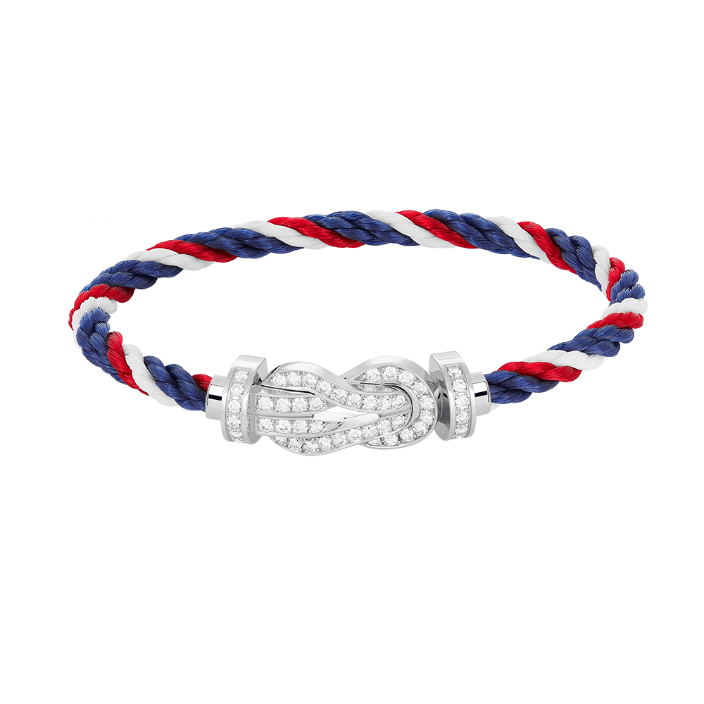 [Marin-Jewelry]CHANCE LARGE 8 FIGURE BUCKLE FULL DIAMOND BRACELET SILVER