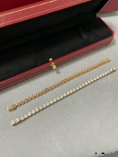 [Marin-Jewelry jewelrys]TENNIS BRACELET WITH FULL DIAMOND SETTING