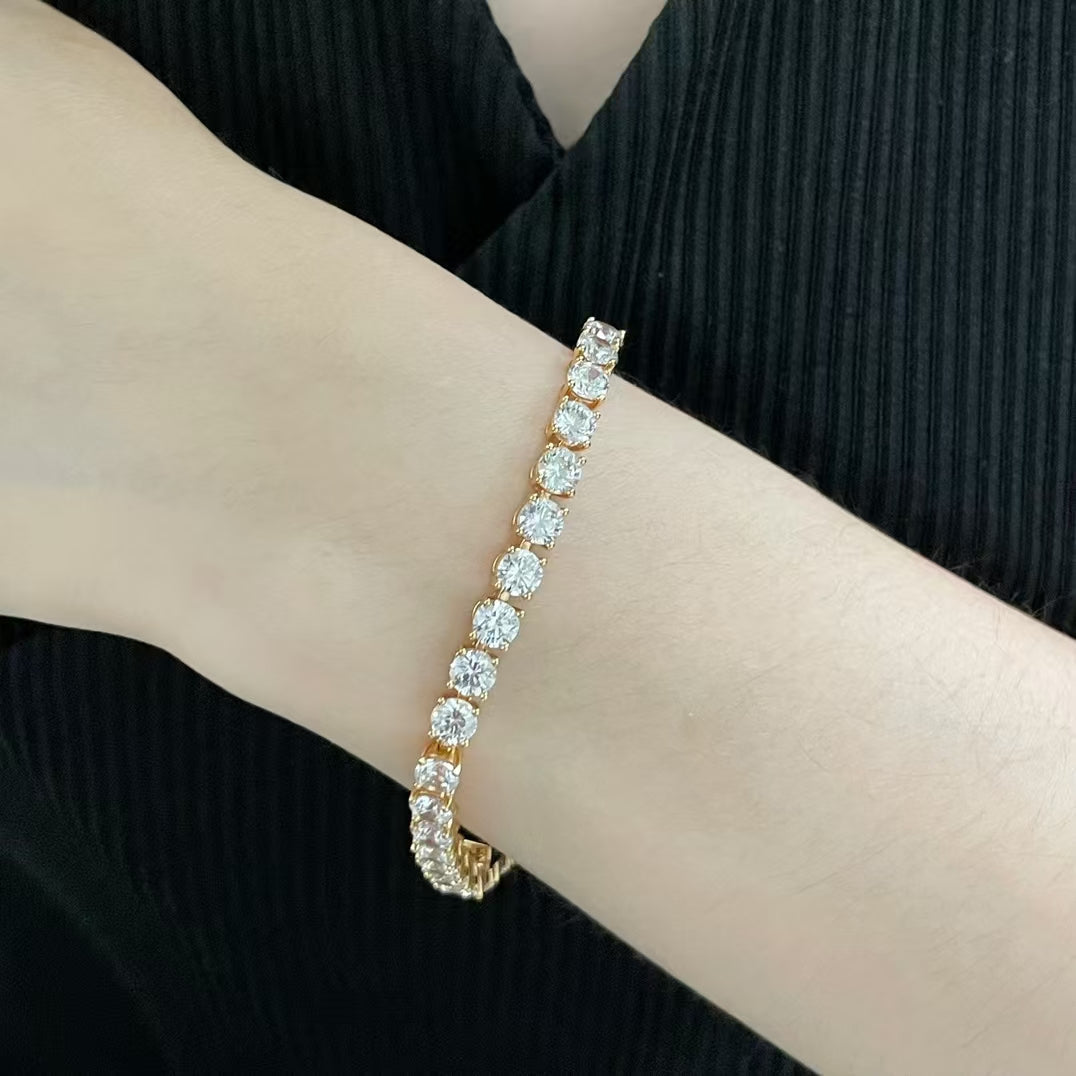 [Marin-Jewelry jewelrys]TENNIS BRACELET WITH FULL DIAMOND SETTING