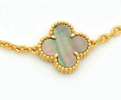 [Marin-Jewelry] CLOVER 5 MOTIF GRAY MOP BRACELET COLLECTION