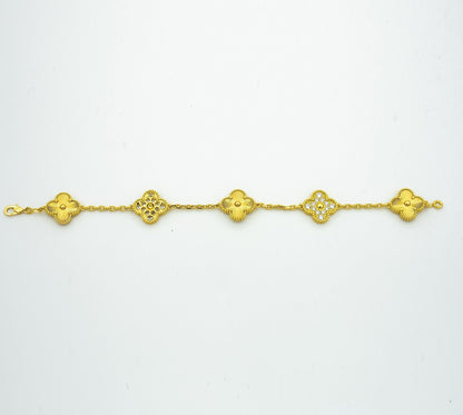 [Marin-Jewelry] CLOVER 5 MOTIF LASER BRACELET COLLECTION