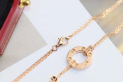 [Marin-Jewelry]LOVE NECKLACE ADJUSTABLE Marin-Jewelry GOLD 2 DIAMOND