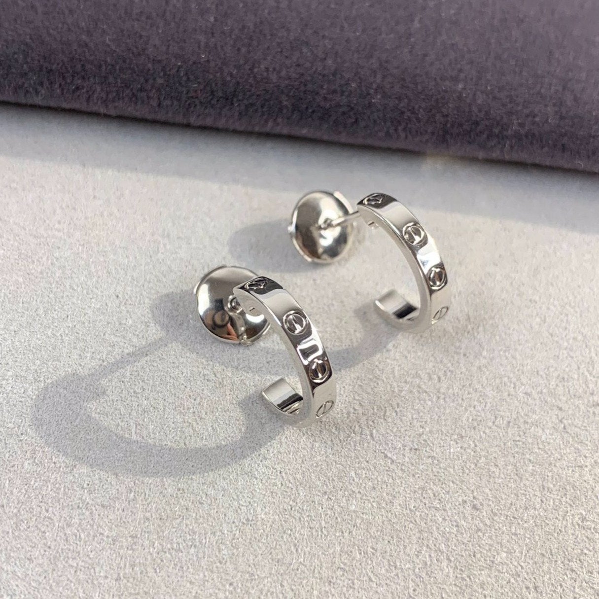 [Marin-Jewelry]LOVE EARRINGS 2.65MM SILVER