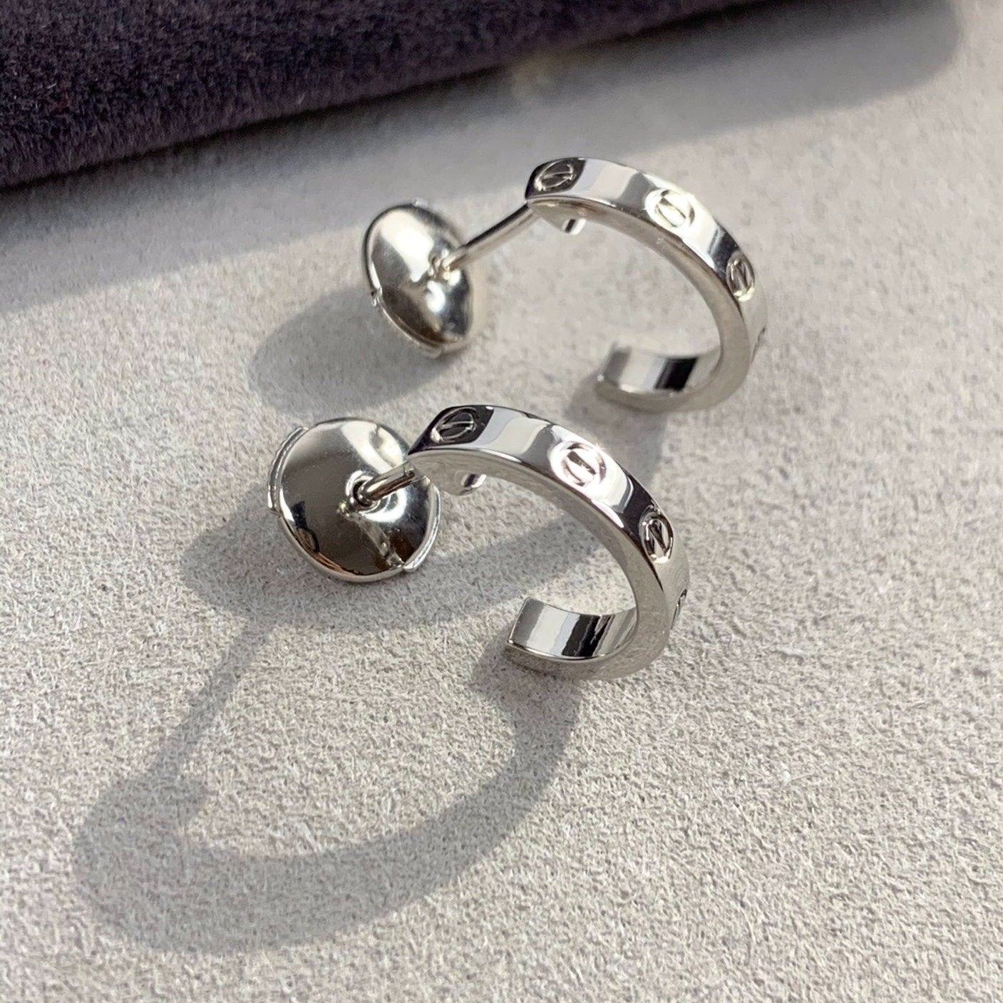[Marin-Jewelry]LOVE EARRINGS 2.65MM SILVER