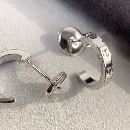 [Marin-Jewelry]LOVE EARRINGS 2.65MM SILVER