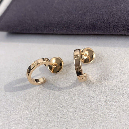 [Marin-Jewelry]LOVE EARRINGS 2.65MM PINK GOLD