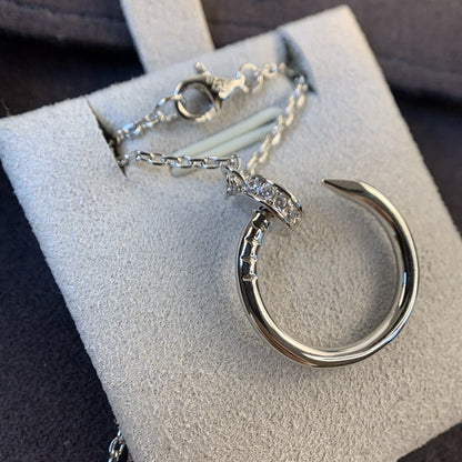 [Marin-Jewelry]JUSTE NECKLACE SILVER DIAMONDS