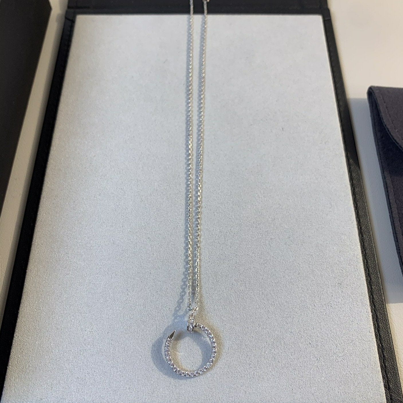 [Marin-Jewelry]JUSTE NECKLACE SILVER DIAMONDS