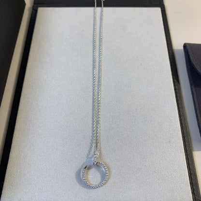 [Marin-Jewelry]JUSTE NECKLACE SILVER DIAMONDS