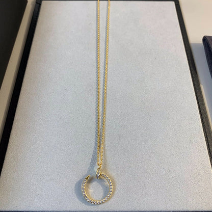 [Marin-Jewelry]JUSTE NECKLACE GOLD DIAMONDS