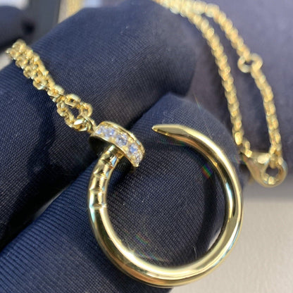 [Marin-Jewelry]JUSTE NECKLACE GOLD DIAMONDS