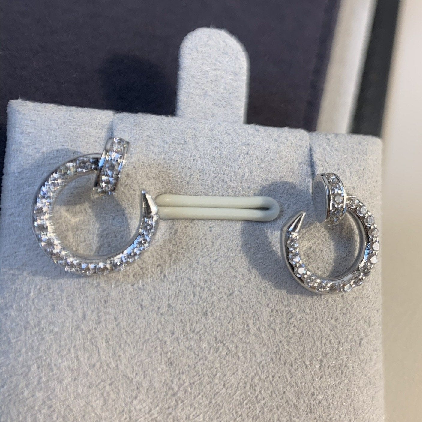 [Marin-Jewelry]JUSTE EARRINGS SILVER DIAMONDS