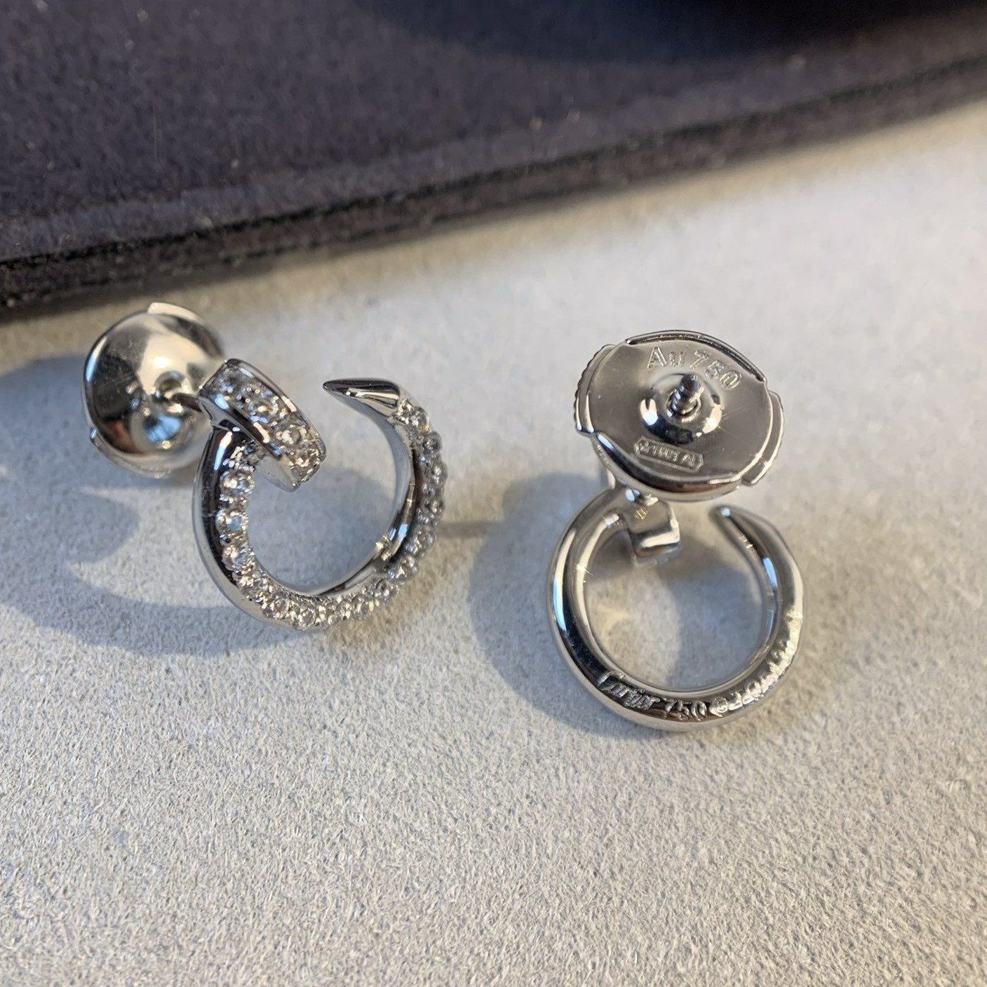 [Marin-Jewelry]JUSTE EARRINGS SILVER DIAMONDS