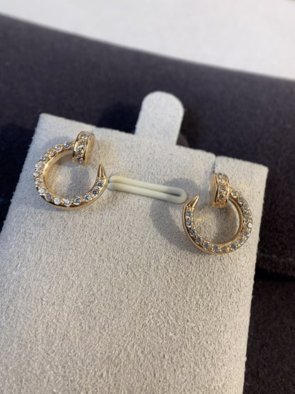 [Marin-Jewelry]JUSTE EARRINGS GOLD DIAMONDS