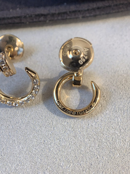 [Marin-Jewelry]JUSTE EARRINGS GOLD DIAMONDS