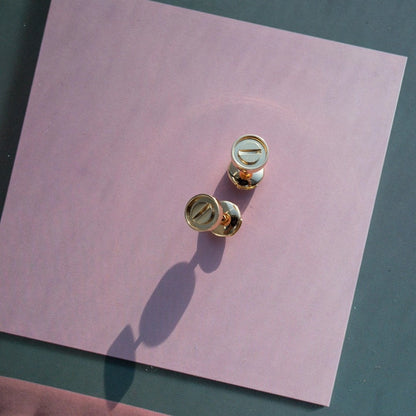 [Marin-Jewelry]LOVE EARRINGS PINK GOLD 10MM
