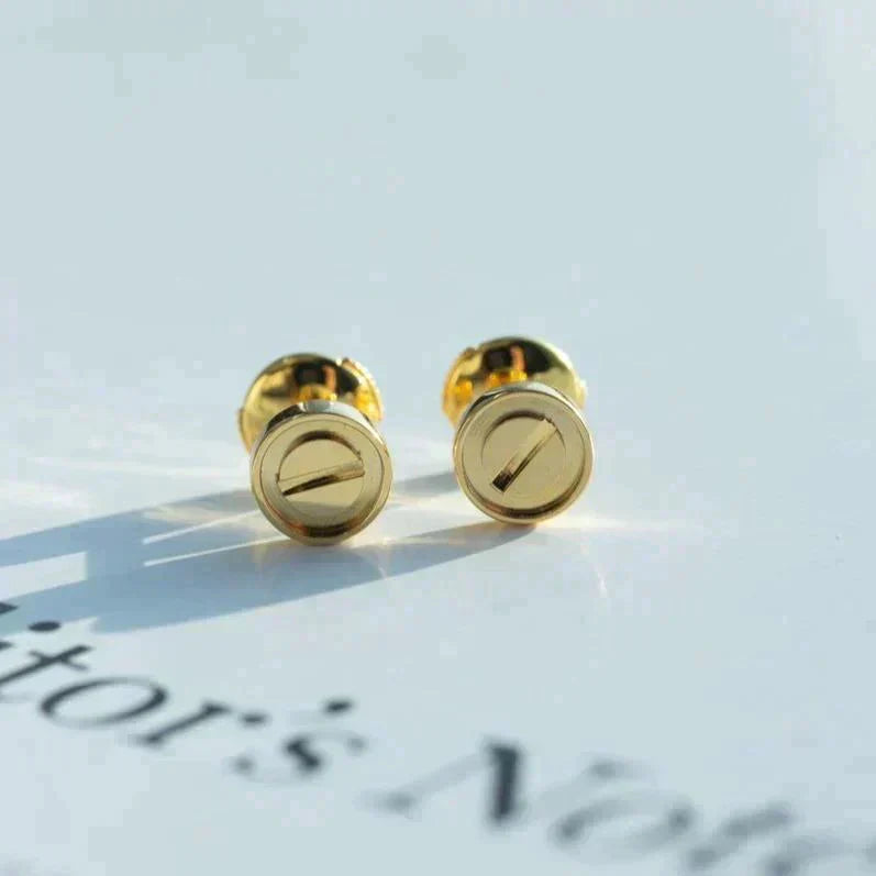 [Marin-Jewelry]LOVE EARRINGS GOLD 10MM
