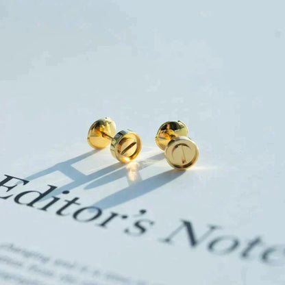 [Marin-Jewelry]LOVE EARRINGS GOLD 10MM