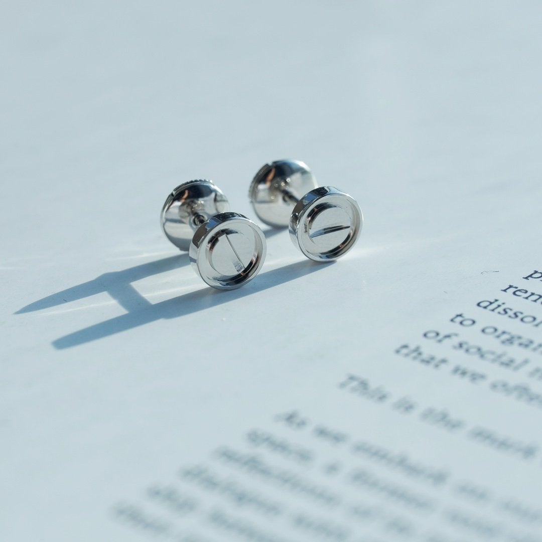 [Marin-Jewelry]LOVE EARRINGS SILVER 10MM