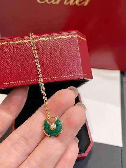 [Marin-Jewelry]AMULETTE Marin-Jewelry GOLD MALACHITE NECKLACE