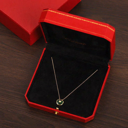 [Marin-Jewelry]AMULETTE GOLD MALACHITE NECKLACE