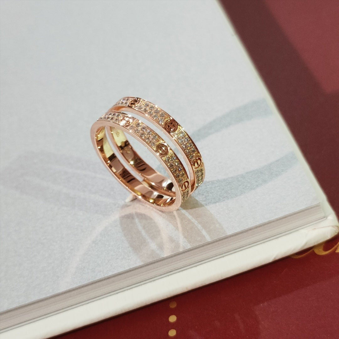 [Marin-Jewelry]LOVE RING 2.65MM DIAMOND