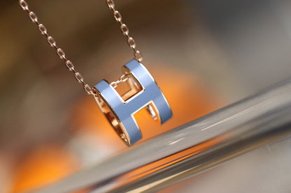 [Marin-Jewelry]POP H PEDANT PINK GOLD