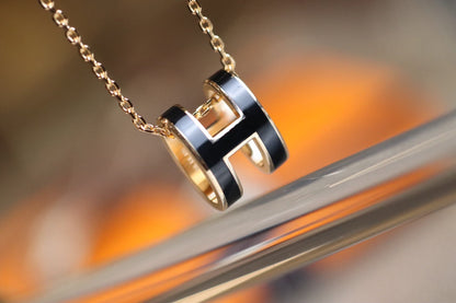 [Marin-Jewelry]POP H PEDANT PINK GOLD