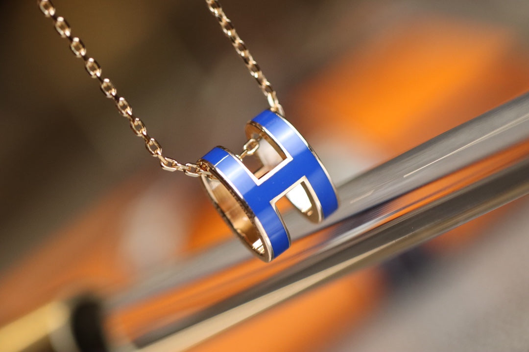 [Marin-Jewelry]POP H PEDANT PINK GOLD