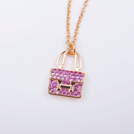 [Marin-Jewelry]CONSTANCE PEDANT PURPLE DIAMOND NECKLACE