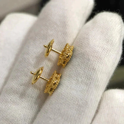 [Marin-Jewelry]CLOVER MINI 9.5MM MALACHITE  EARRINGS