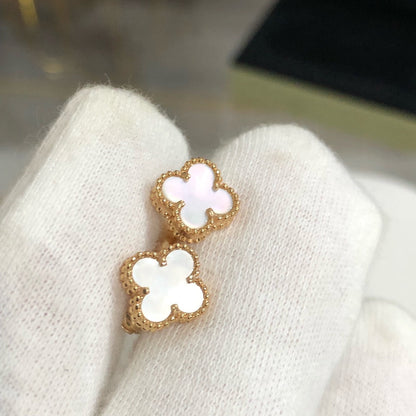 [Marin-Jewelry]CLOVER MINI GOLD EARRINGS