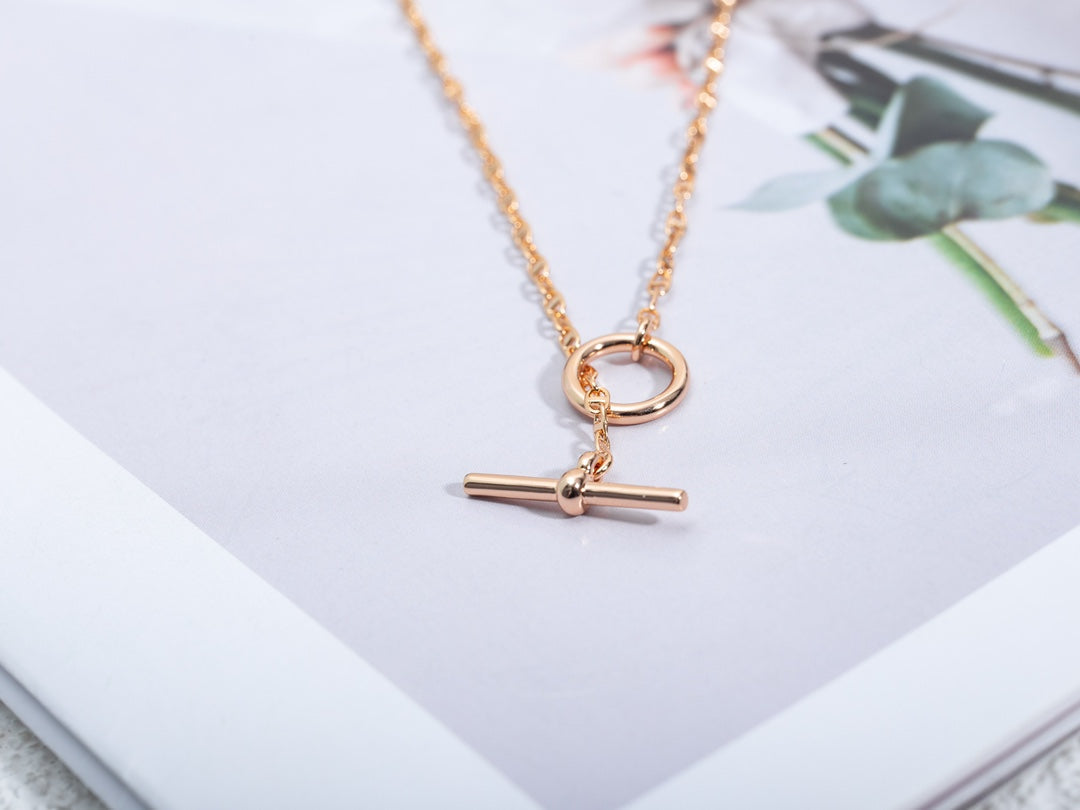 [Marin-Jewelry]ECHAPPEE NECKLACE PINK GOLD