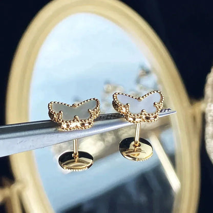 [Marin-Jewelry]SWEET BUTTERFLY MOP EARSTUDS