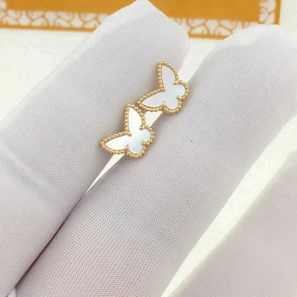 [Marin-Jewelry]SWEET BUTTERFLY MOP EARSTUDS