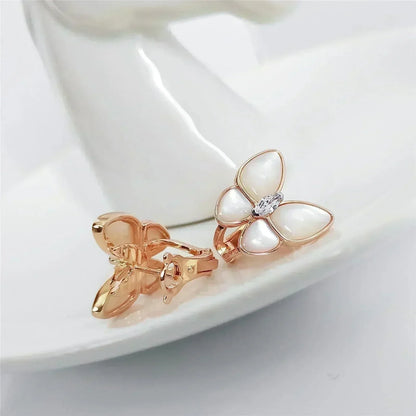 [Marin-Jewelry]BUTTERFLY MOP DIAMOND EARRINGS